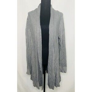 NY Collection‎ Woman Gray Open Front Long Sleeve Cardigan Plus Size 1X NWT